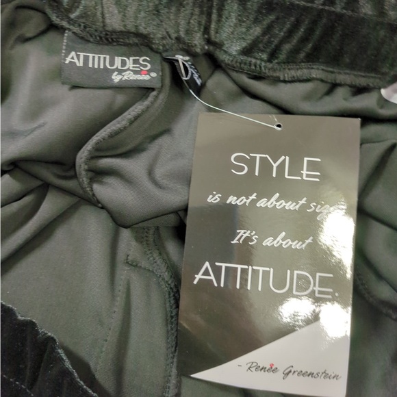 Attitudes by Renee Velvet Wide Leg Knit Pants - Picture 6 of 10